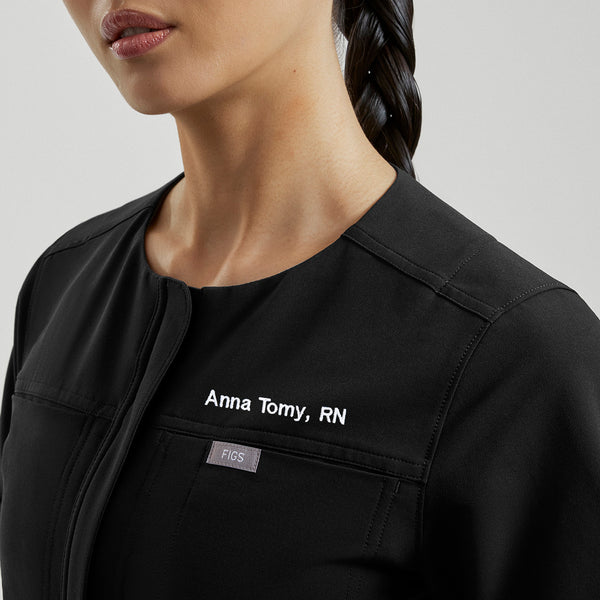 Women's Black Castella FIBREx Barrel-Leg - Tall ScrubJumpsuit™