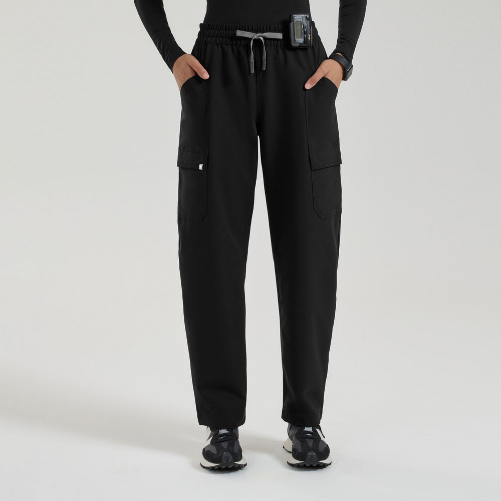 Women's Black Jenner FIBREx Barrel-Leg - Tall Scrub Pant