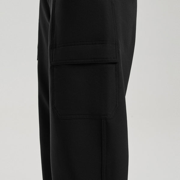 Women's Black Jenner FIBREx Barrel-Leg - Petite Scrub Pant