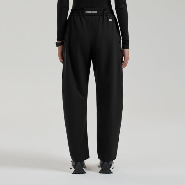 Women's Black Jenner FIBREx Barrel-Leg - Petite Scrub Pant