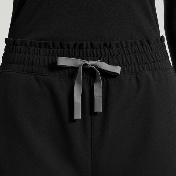 Women's Black Mina FIBREx High-Rise Wide-Leg - Scrub Pant