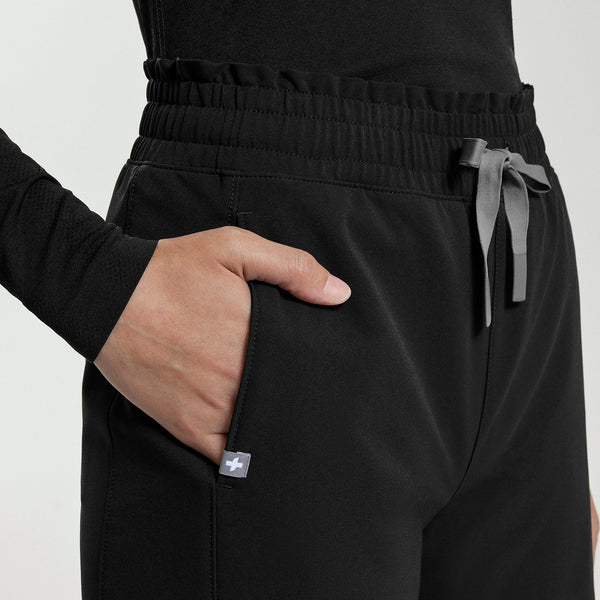 Women's Black Mina FIBREx High-Rise Wide-Leg - Scrub Pant