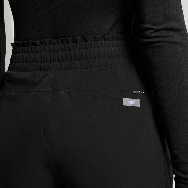 Women's Black Mina FIBREx High-Rise Wide-Leg - Scrub Pant