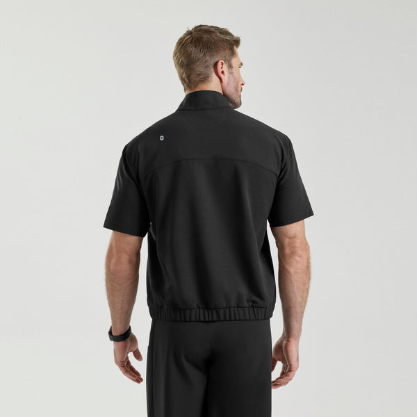 Men's Black Quincy FIBREx Mock-Neck Scrub Top