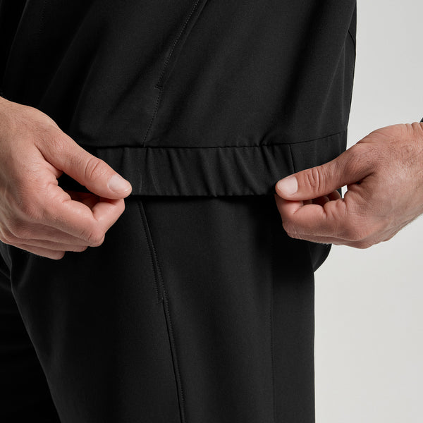 Men's Black Quincy FIBREx Mock-Neck Scrub Top