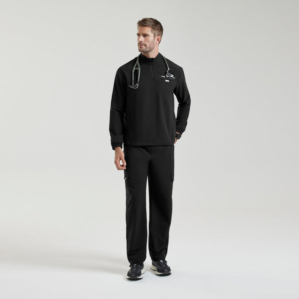 Men's Black Thompson FIBREx ¼ Zip Scrub Top