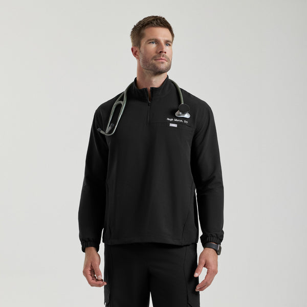 Men's Black Thompson FIBREx ¼ Zip Scrub Top