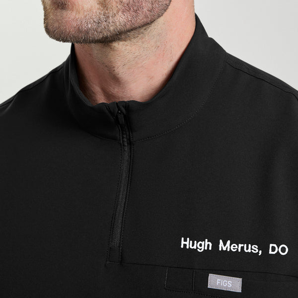 Men's Black Thompson FIBREx ¼ Zip Scrub Top