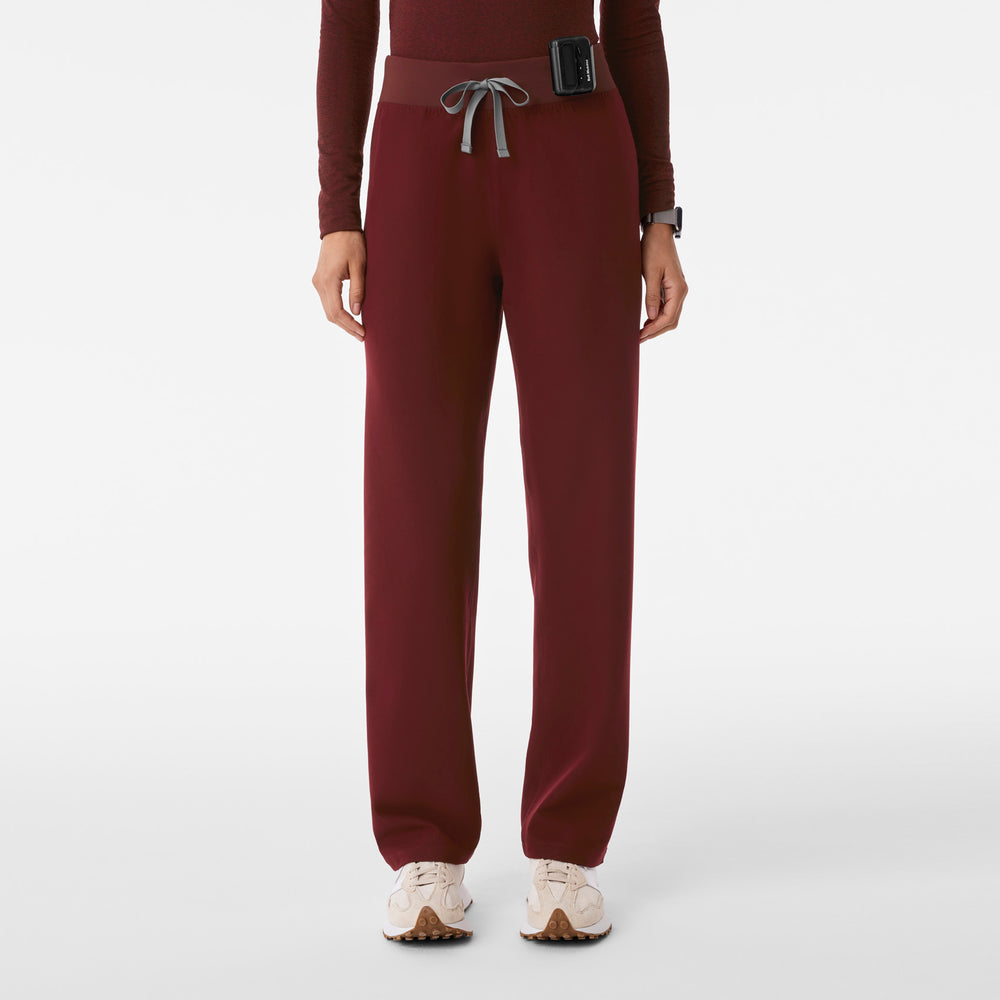 Women's Burgundy High-Rise Livingston - Straight-Leg Scrub Pant™ (3XL - 6XL)