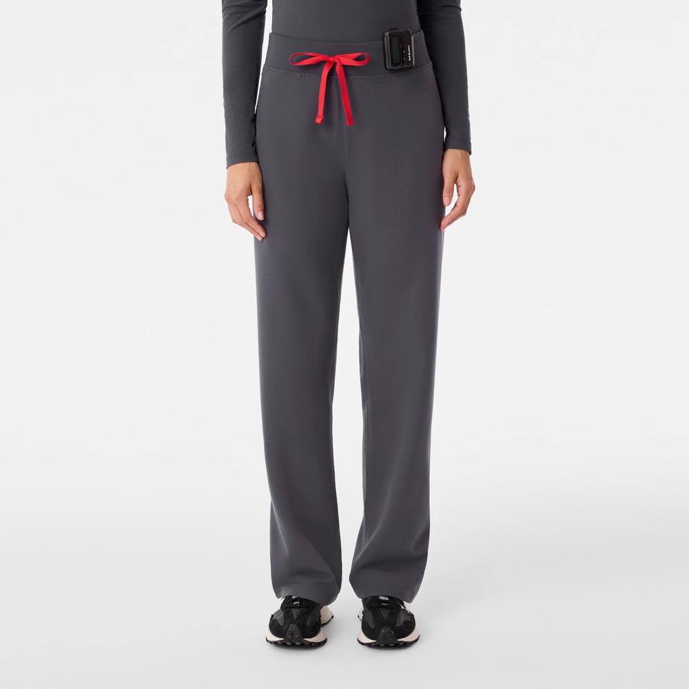 Women's Charcoal Livingston High-Rise - Petite Straight-Leg Scrub Pant™
