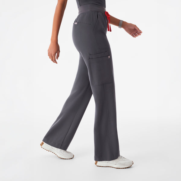 Women's Charcoal Isabel High-Rise Wide-Leg - Tall Scrub Pant
