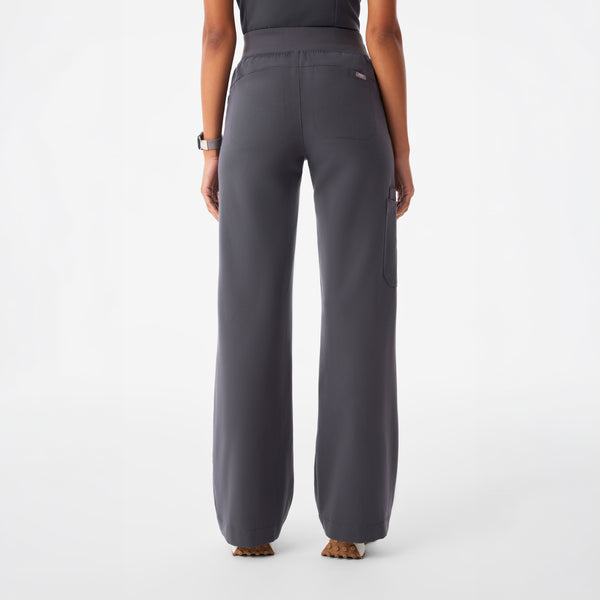 Women's Charcoal Isabel High-Rise Wide-Leg - Tall Scrub Pant