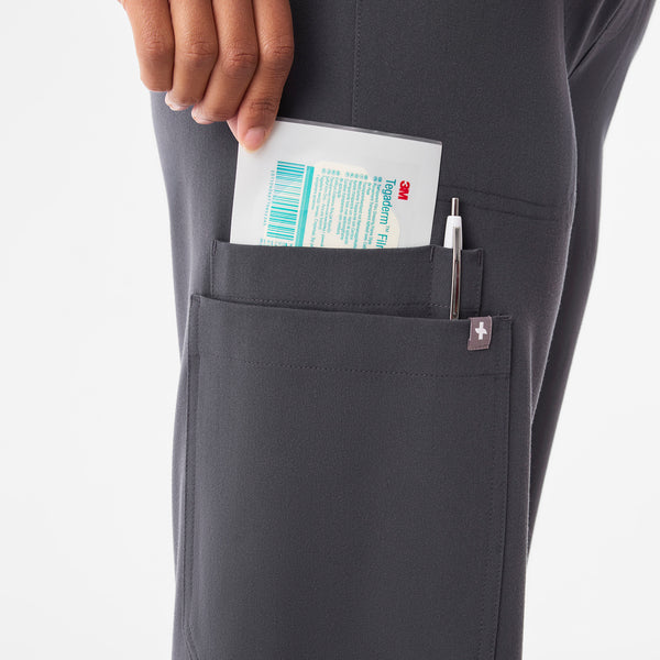 Women's Charcoal Isabel High-Rise Wide-Leg - Tall Scrub Pant