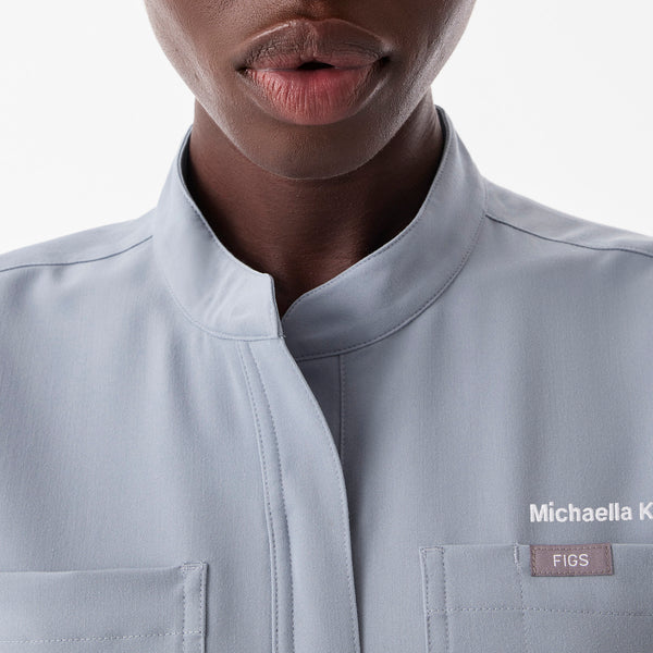 Women's Harbor Grey Rafaela Wide-Leg - Petite ScrubJumpsuit™