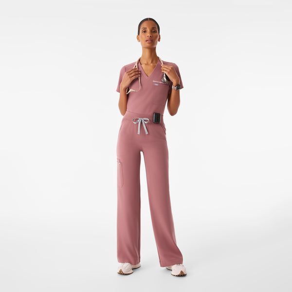 Women's Mauve Isabel High-Rise Wide-Leg - Tall Scrub Pant