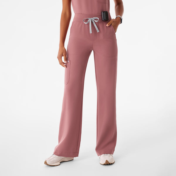 Women's Mauve Isabel High-Rise Wide-Leg - Tall Scrub Pant