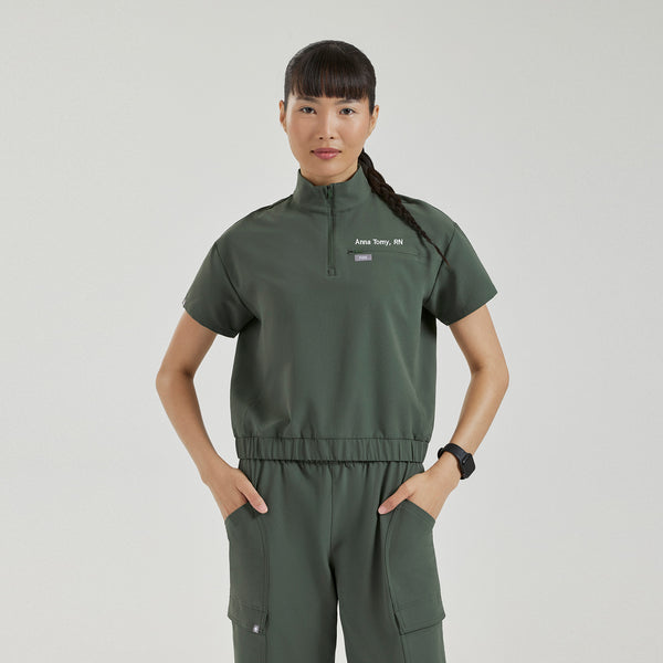 Women's Moss Camrose FIBREx Mock-Neck Scrub Top