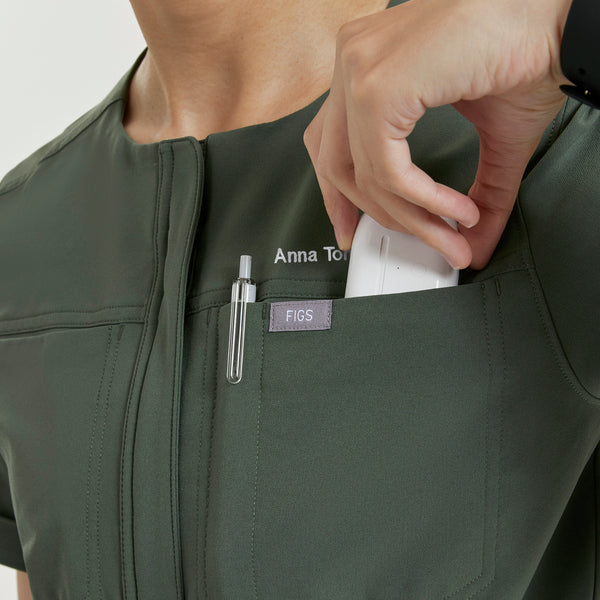 Women's Moss Castella FIBREx Barrel-Leg - Petite ScrubJumpsuit™