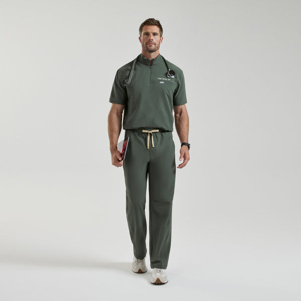 Men's Moss Quincy FIBREx Mock-Neck Scrub Top