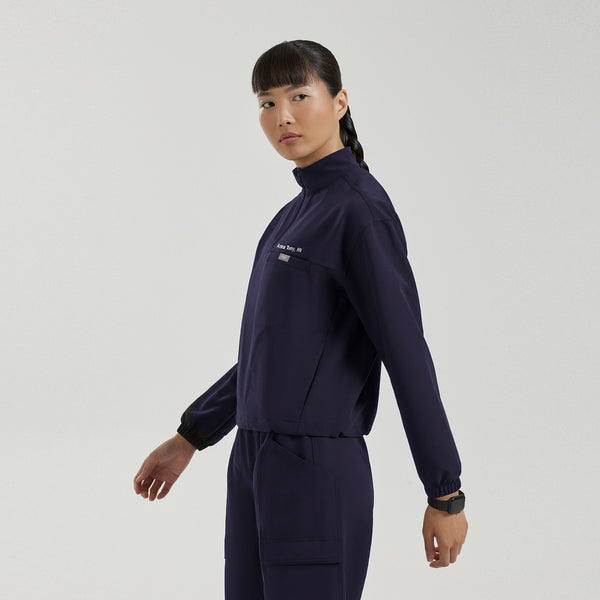 Women's Navy Blakely FIBREx ¼ Zip Scrub Top