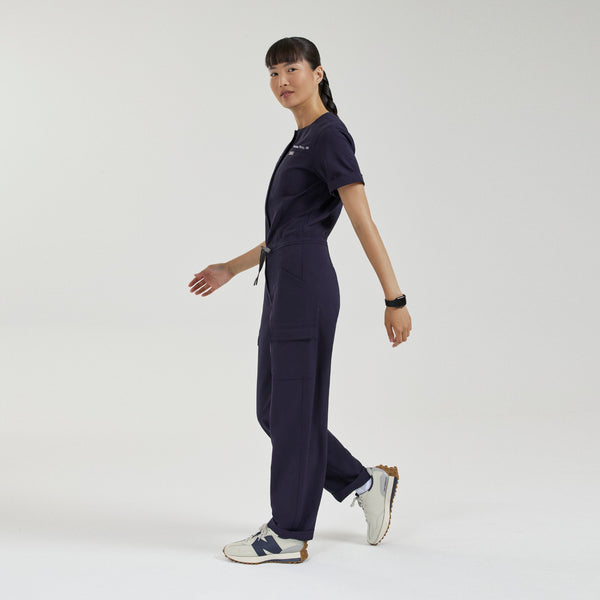 Women's Navy Castella FIBREx Barrel-Leg - Petite ScrubJumpsuit™
