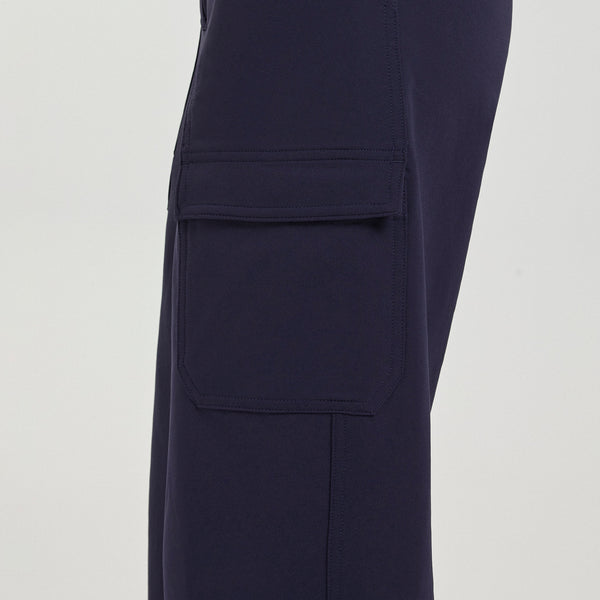 Women's Navy Castella FIBREx Barrel-Leg - Petite ScrubJumpsuit™