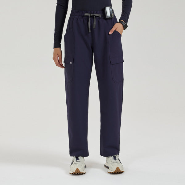 Women's Navy Jenner FIBREx Barrel-Leg - Scrub Pant