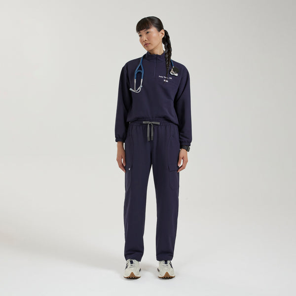 Women's Navy Jenner FIBREx Barrel-Leg - Scrub Pant