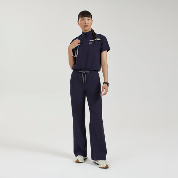 Women's Navy Mina FIBREx High-Rise Wide-Leg - Scrub Pant
