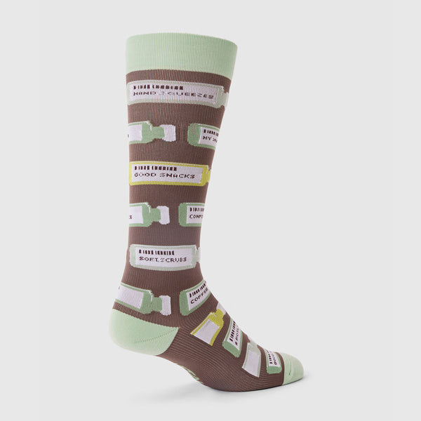Unisex Smokey Taupe Vital Vials - Compression Socks