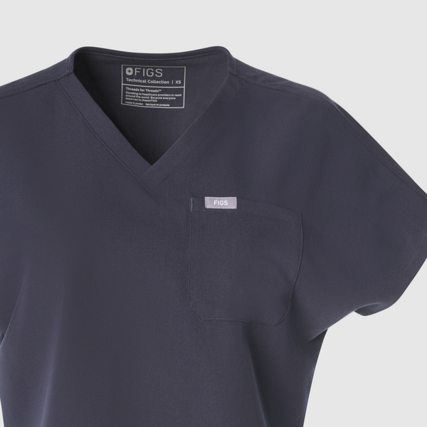 Embroidery: Charcoal Arua V-Neck