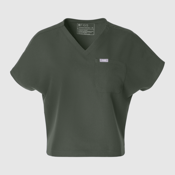 Embroidery: Moss Arua V-Neck