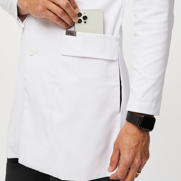 Men's White FIGSPRO™ High Collar Lab Coat
