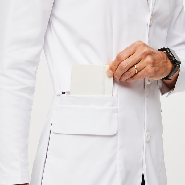 Men's White FIGSPRO™ High Collar Lab Coat