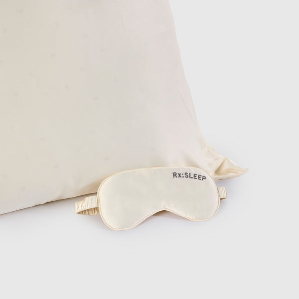 Cream Eye Mask + Pillowcase Sleep Set