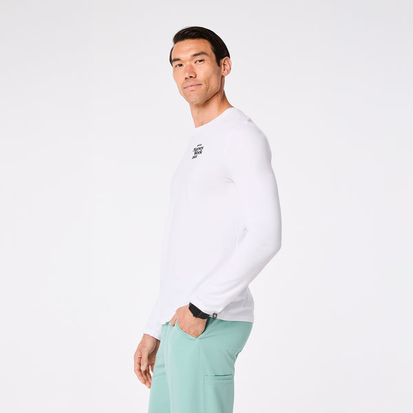 men's White Turn Patient By Myself Supersoft - Longsleeve Underscrub