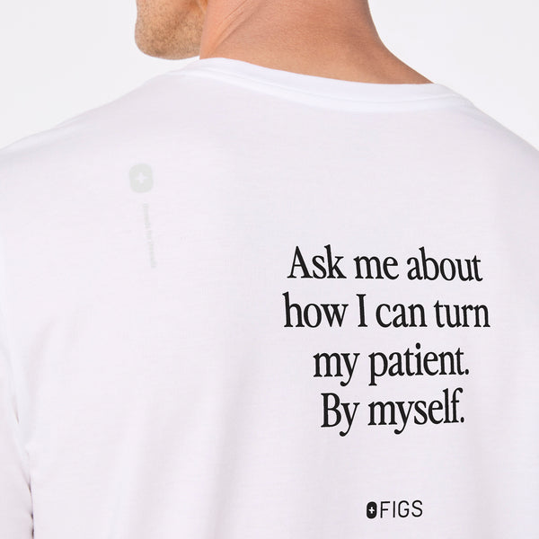 men's White Turn Patient By Myself Supersoft - Longsleeve Underscrub