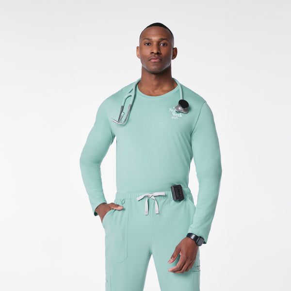 men's Seaglass Coffee Order Supersoft - Longsleeve Underscrub