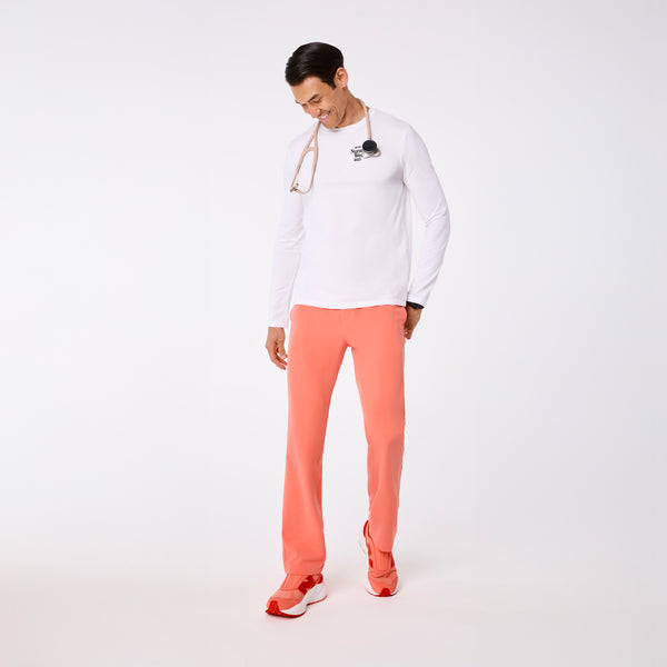 men's White Coffee Order Supersoft - Longsleeve Underscrub