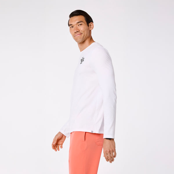 men's White Coffee Order Supersoft - Longsleeve Underscrub