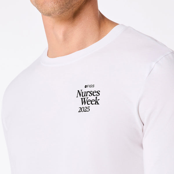 men's White Coffee Order Supersoft - Longsleeve Underscrub