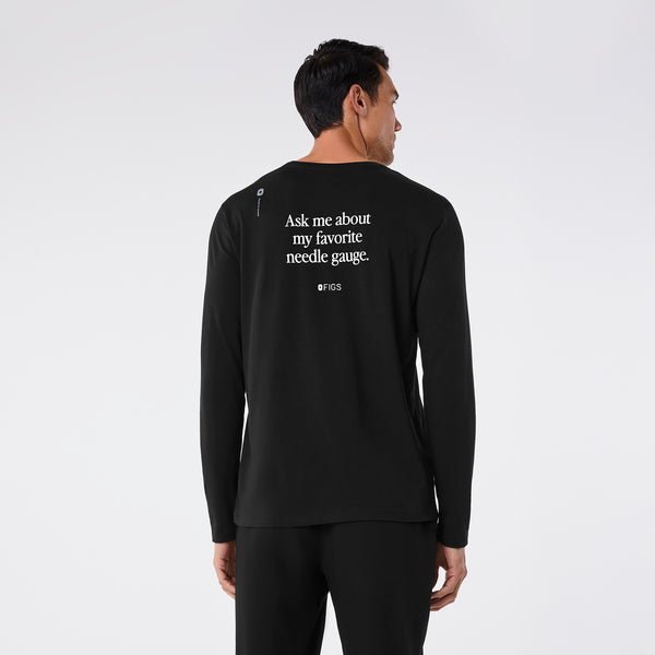 Men's Black Favorite Needle Gauge - Long-Sleeve Underscrub
