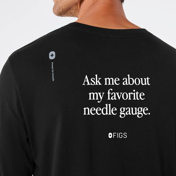 Men's Black Favorite Needle Gauge - Long-Sleeve Underscrub