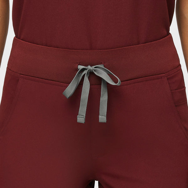 Women's Burgundy Yola High-Rise Slim 2.0 - Petite  Scrub Pant