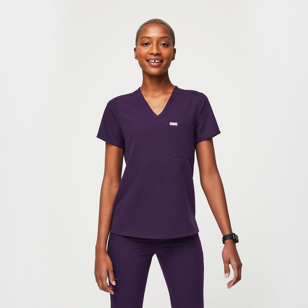 women's Purple Jam Catarina™ - One-Pocket Scrub Top