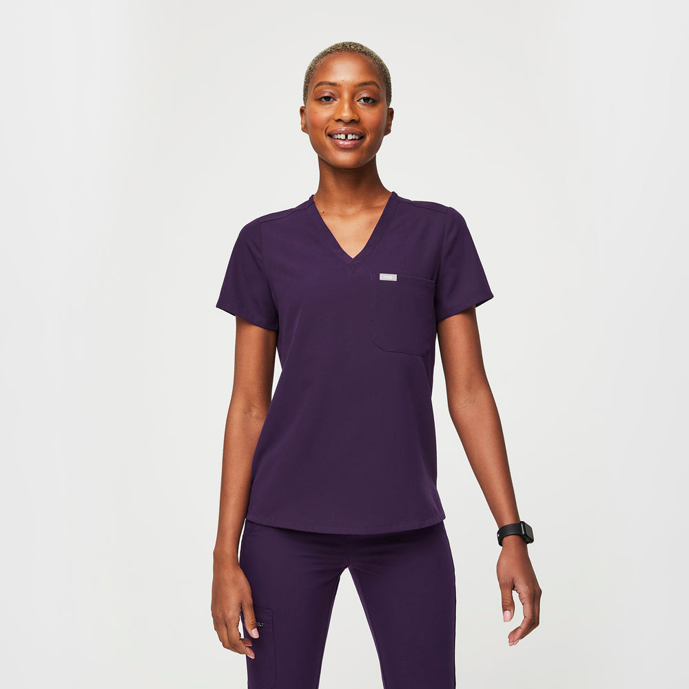 women's Purple Jam Catarina Petite - One-Pocket Scrub Top™