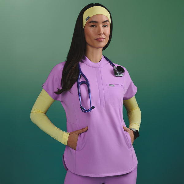 women's Wild Iris Montex Relaxed Scrub Top