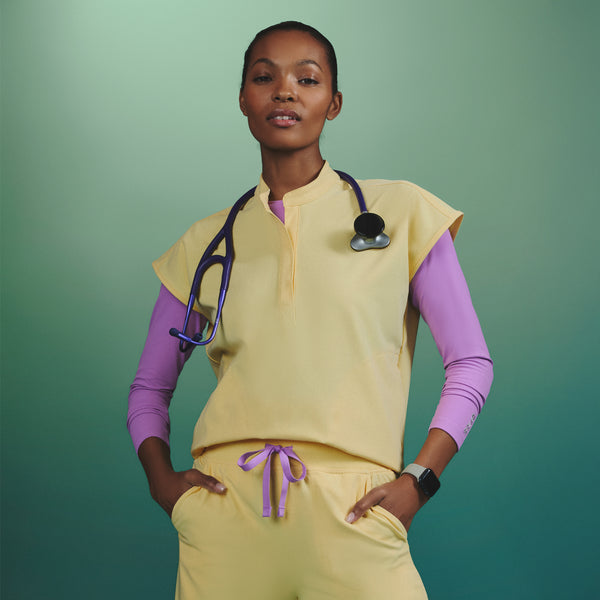 women's Butter Yellow Rafaela - Oversized Scrub Top™