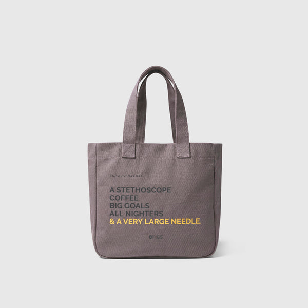 Dark Grey - A Very Large Needle Mini Canvas Tote