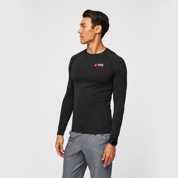 men's Black VEG Makato Seamless - Longsleeve Underscrub